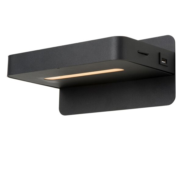 LED Wandleuchte USB-Ladefunktion Schwarz Natur 3000K