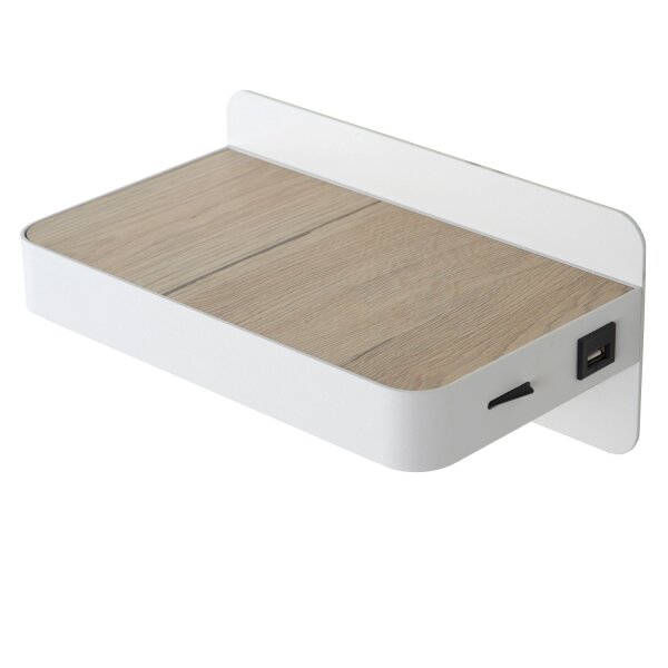 LED Wandleuchte USB-Ladefunktion Weiß 3000K H:11,5 cm