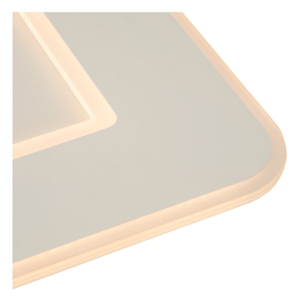 LED Deckenleuchte dimmbar Weiß 2700K B:39,4 cm eckig
