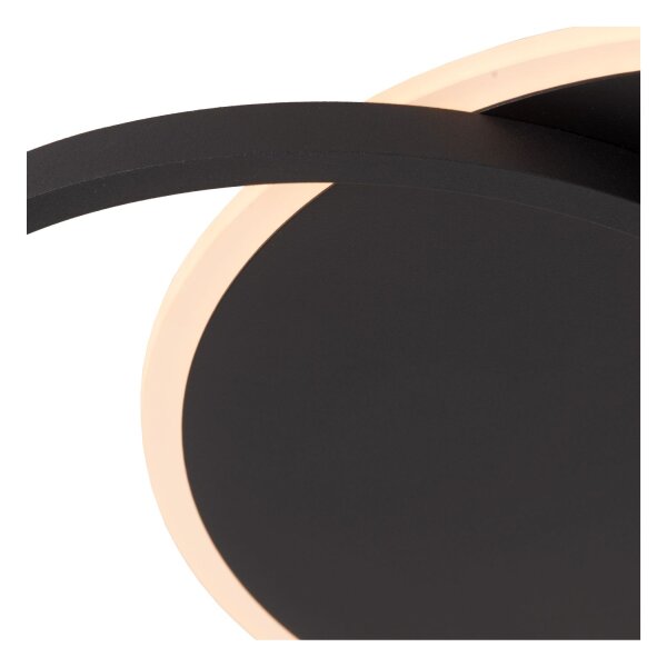 LED Deckenlampe dimmbar Schwarz Ring 2700K L:39,1 cm