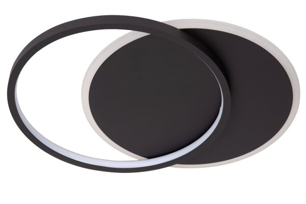 LED Deckenlampe dimmbar Schwarz Ring 2700K L:39,1 cm