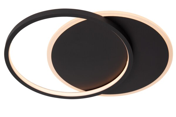 LED Deckenlampe dimmbar Schwarz Ring 2700K L:39,1 cm