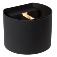 LED Wandspot Up Down Schwarz 2700K IP54 B:13,5 cm