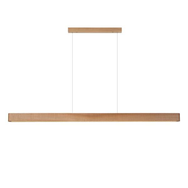 LED Pendelleuchte Up Down Holz hell CCT 2200-3000K