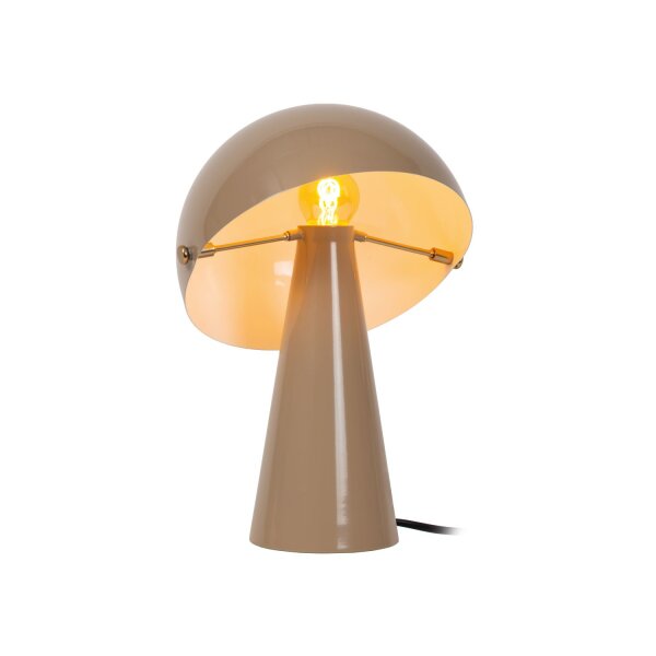 Tischleuchte schwenkbar Taupe Pilzleuchte E27 H:33,5 cm