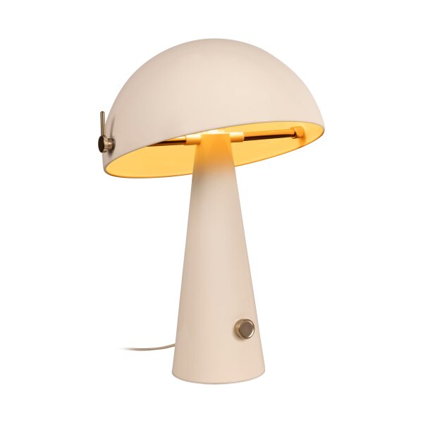 Tischleuchte schwenkbar Drehdimmer Beige E27 H:51,8 cm