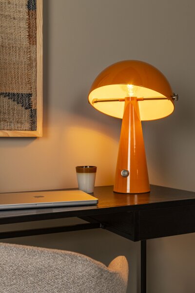 Tischleuchte schwenkbar Drehdimmer Orange E27 H:51,8 cm