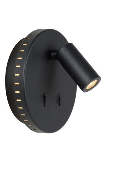 LED Wandspot schwenkbar drehbar Schwarz 3000K B:14 cm