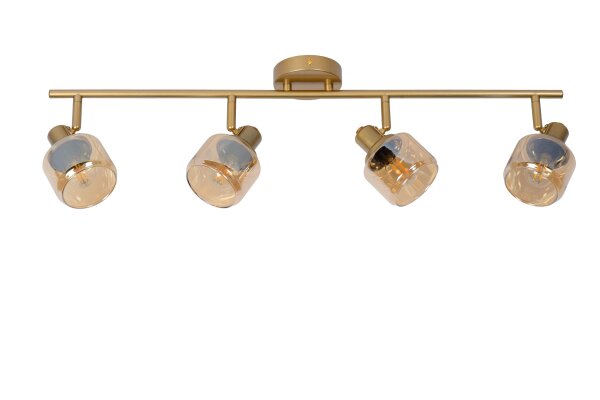 Deckenstrahler schwenkbar Gold Bernstein 4-flammig E14