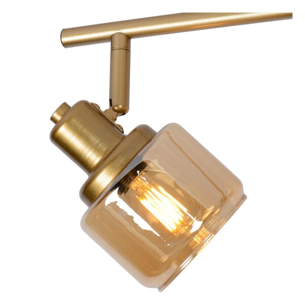 Deckenstrahler schwenkbar Gold Bernstein 4-flammig E14