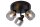Deckenspot schwenkbar Schwarz Rauchglas E14 H:16,5 cm