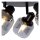 Deckenspot schwenkbar Schwarz Rauchglas E14 H:16,5 cm