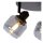 Deckenspot schwenkbar Schwarz Rauchglas E14 H:16,5 cm