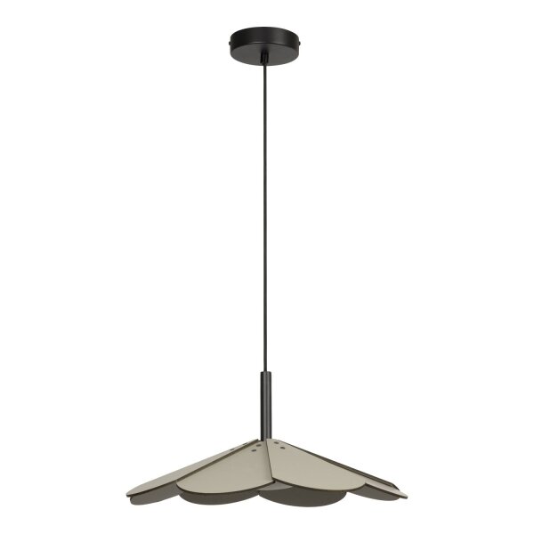 LED Hängelampe Holz Schwarz Grün 2700K Ø47 cm rund