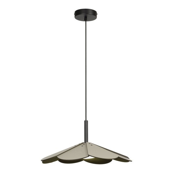 LED Hängelampe Holz Schwarz Grün 2700K Ø47 cm rund