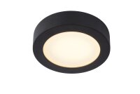LED Deckenlampe blendarm Schwarz 3000K IP44 &Oslash;18 cm
