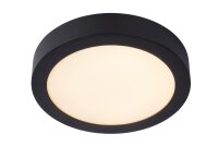 LED Deckenleuchte blendarm Schwarz 3000K IP44 &Oslash;24 cm