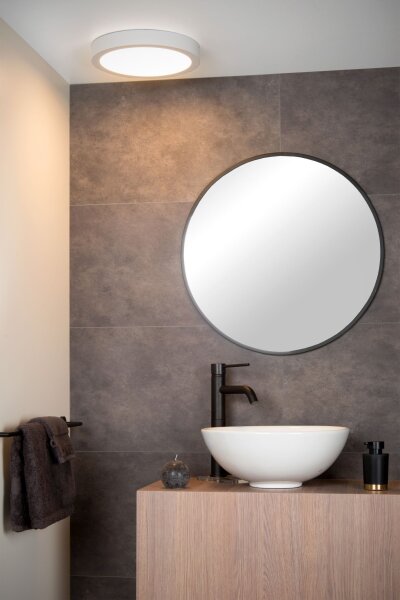 LED Deckenleuchte blendarm Weiß 3000K IP44 Ø30 cm rund