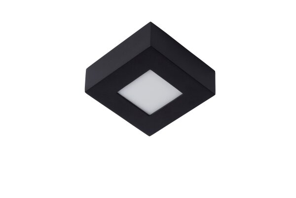 LED Deckenlampe blendarm Schwarz 3000K IP44 B:10,8 cm