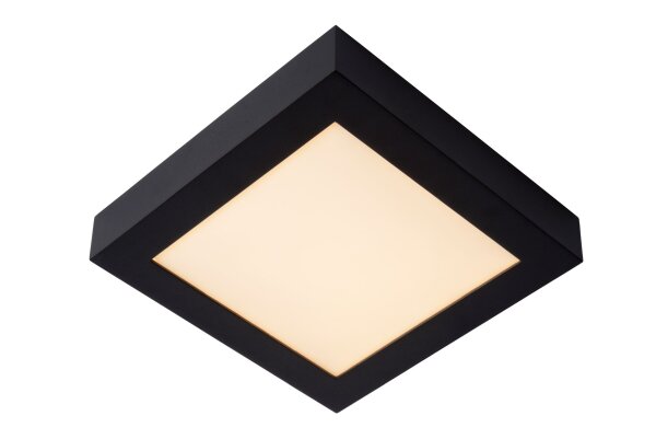 LED Deckenlampe blendarm Schwarz 3000K IP44 B:22 cm