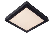 LED Deckenleuchte blendarm Schwarz 3000K IP44 eckig