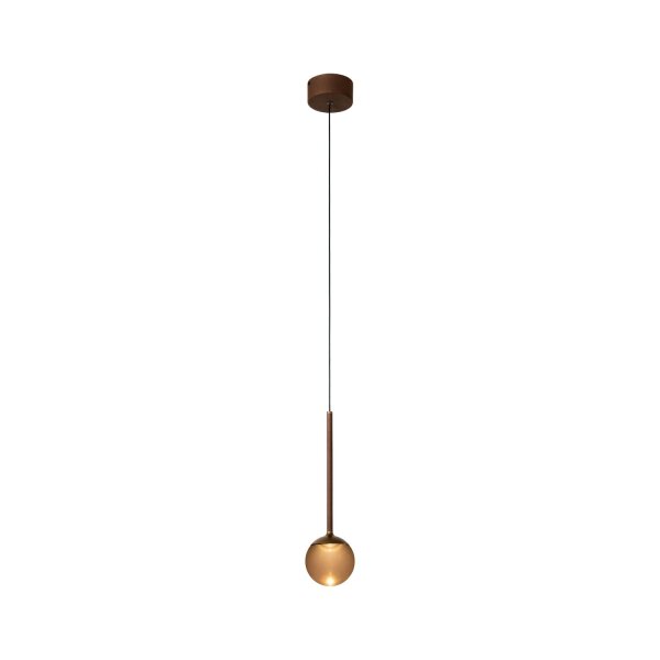 LED Pendelleuchte Glas Bernstein CCT 2200-3300K Ø9,9 cm