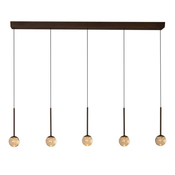 LED Pendelleuchte Glas Bernstein 2200-3300K L:141,9 cm