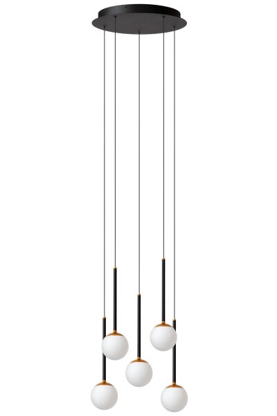 LED Pendelleuchte Glas Schwarz Messing CCT 2200-3300K