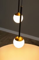 LED Pendelleuchte Glas Schwarz Messing CCT 2200-3300K