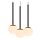 LED Pendelleuchte Glas Schwarz Messing CCT 2200-3300K