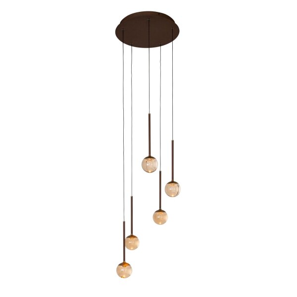 LED Pendelleuchte Glas Bernstein 2200-3300K L:41,8 cm