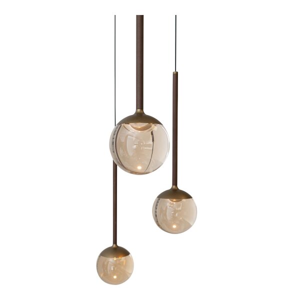 LED Pendelleuchte Glas Bernstein 2200-3300K L:41,8 cm