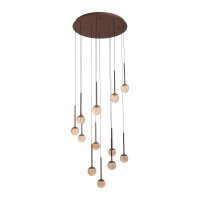 LED Hängelampe Glas Bernstein CCT 2200-3300K B:69,9 cm