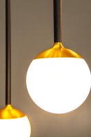 LED Hängelampe Glas Schwarz Messing 2200-3300K 143,2 cm