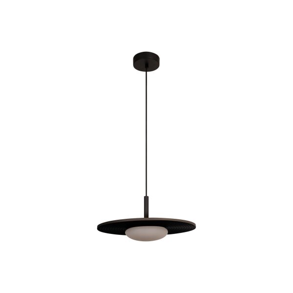 LED Pendelleuchte Holz Schwarz Taupe 2700K Ø38,7 cm