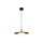LED Pendelleuchte Holz Schwarz Taupe 2700K Ø38,7 cm