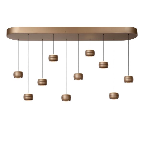 LED Hängelampe Alu Champagner CCT 2200-3000K L:130 cm