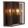 Außenleuchte Alu Rostbraun Rauchglas E27 IP65 T:10,4 cm