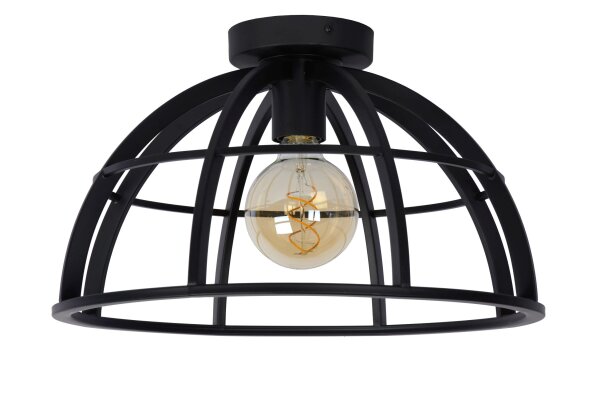 Deckenleuchte Metall Schwarz E27 Ø40 cm modern rund
