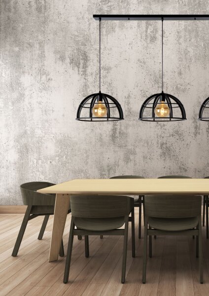 Hängelampe verstellbar Schwarz E27 L:150 cm modern