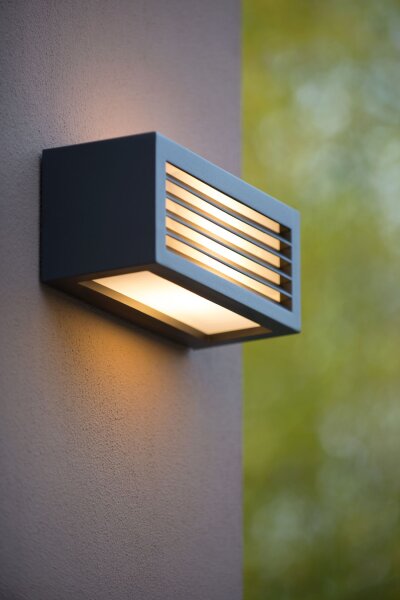 Außenwandlampe Up Down Alu Anthrazit E27 IP54 H:11 cm