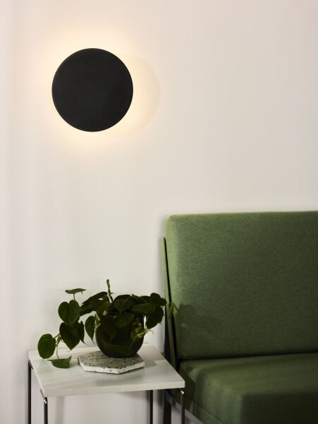 LED Wandlampe indirekt Schwarz Ring 3000K B:25 cm