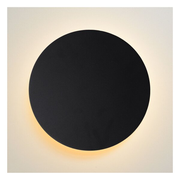 LED Wandlampe indirekt Schwarz Ring 3000K B:25 cm