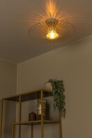 Deckenlampe Stahl Taupe Gitterschirm E27 Ø50 cm rund