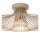 Deckenlampe Stahl Taupe Gitterschirm E27 Ø50 cm rund