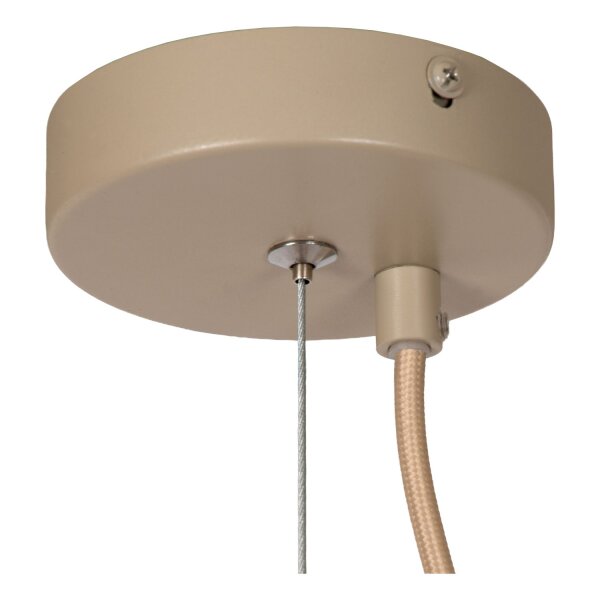 Pendelleuchte verstellbar Taupe Gitterschirm E27 Ø50 cm