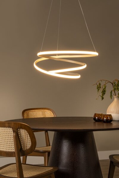 LED Hängelampe Aluminium Taupe CCT 2700-4000K B:51 cm