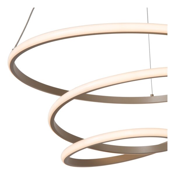 LED Hängelampe Aluminium Taupe CCT 2700-4000K B:51 cm