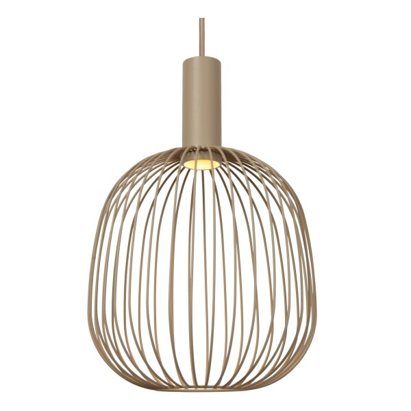 Hängelampe Metall Taupe Drahtschirm GU10 L:116 cm