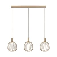 H&auml;ngelampe Metall Taupe Drahtschirm GU10 L:116 cm